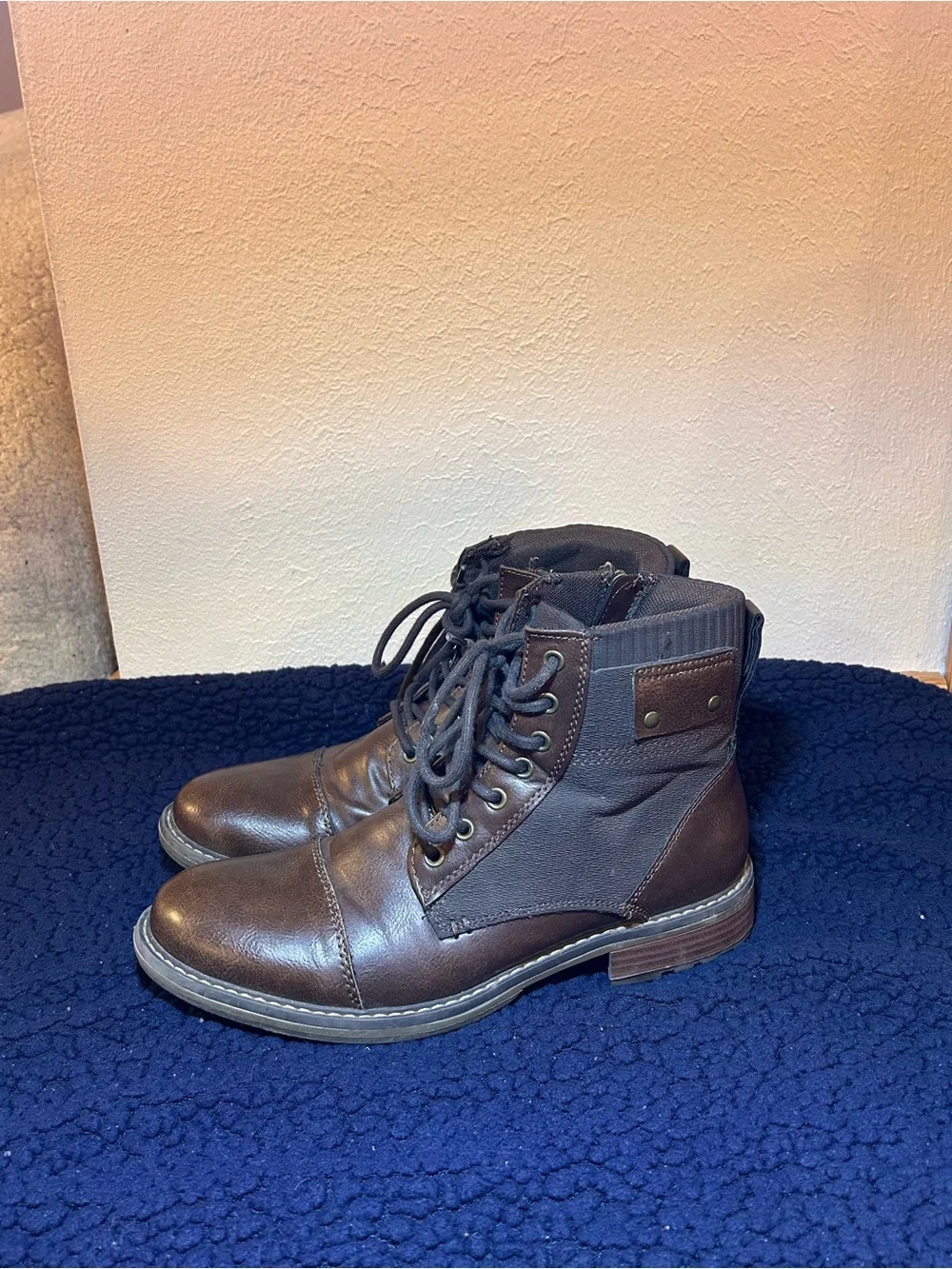 Men's Brown Leather Lace-Up Ankle Boots